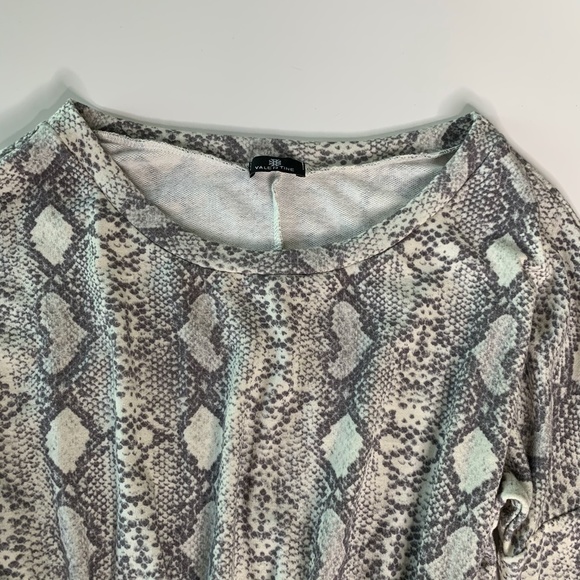 Gray Animal Snake Cinch Waist LoungeWear Dress Sz - Picture 3 of 5